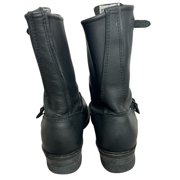 Frye Black Engineer Pull On Round Toe Boots Women’s Size 8m BARELY WORN - Picture 4 of 11